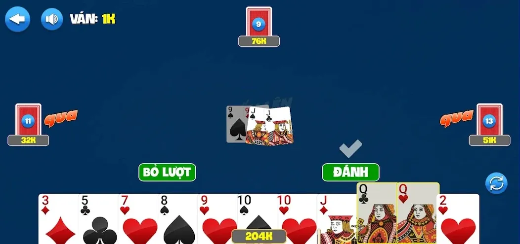 Tiến Lên Nhất Ăn Tất [МОД: Меню, Бесконечные монеты и Открытые уровни] Screenshot 1