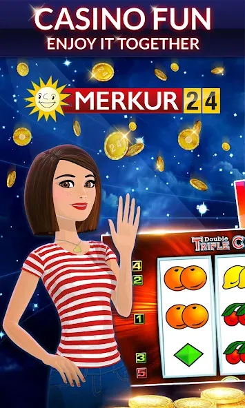 Merkur24 – Slots & Casino (Меркур24 Казино) [МОД: Деньги, Монеты и Меню MOD] Screenshot 1