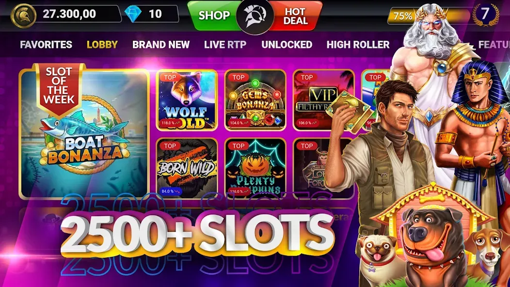 SpinArena Online Casino Slots (СпинАрена Онлайн Казино Слоты) [МОД: Все открыто, Дополнительные деньги и Меню MOD] Screenshot 1