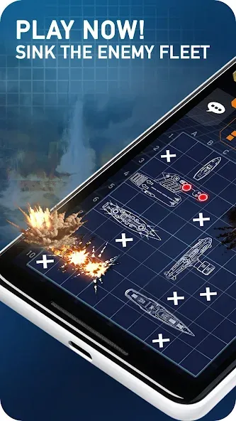Fleet Battle - Sea Battle [МОД: Все открыто, Дополнительные деньги и Меню MOD] Screenshot 1