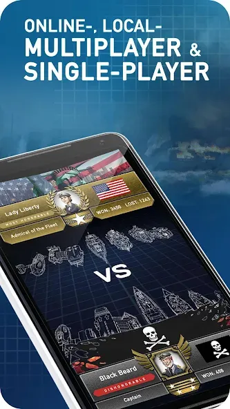 Fleet Battle - Sea Battle [МОД: Все открыто, Дополнительные деньги и Меню MOD] Screenshot 3