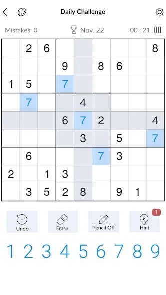 Sudoku - Classic Sudoku Puzzle [МОД: Меню, Бесконечные монеты и Открытые уровни] Screenshot 1