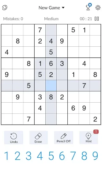 Sudoku - Classic Sudoku Puzzle [МОД: Меню, Бесконечные монеты и Открытые уровни] Screenshot 3