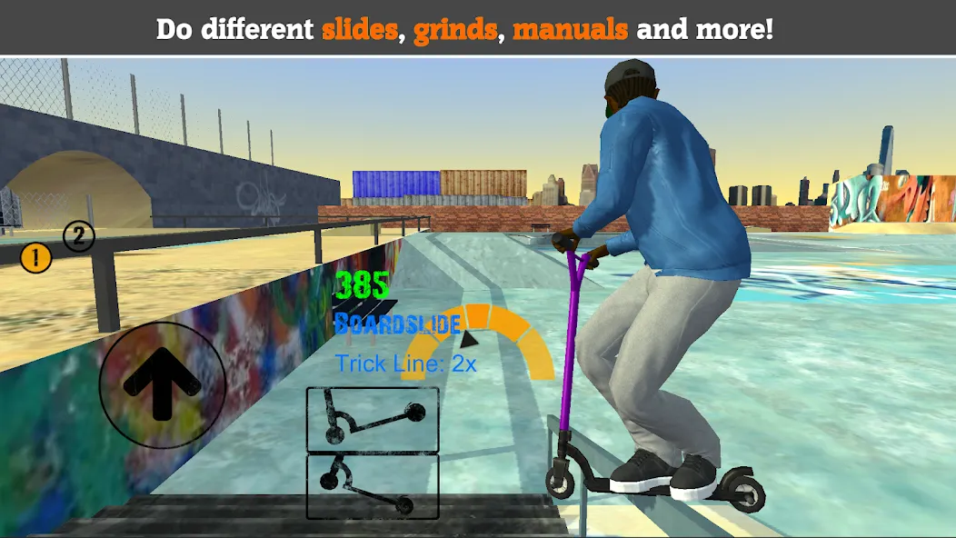 Scooter FE3D 2 (Скутер ФЭ3Д 2) [МОД: Много монет, Открытые уровни и Мега MOD] Screenshot 1