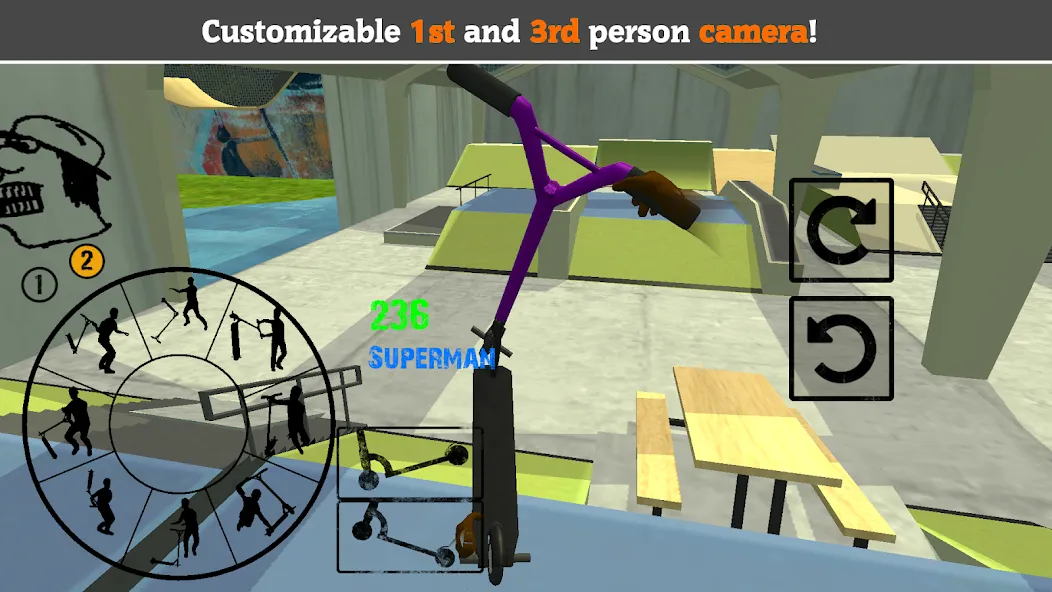Scooter FE3D 2 (Скутер ФЭ3Д 2) [МОД: Много монет, Открытые уровни и Мега MOD] Screenshot 2