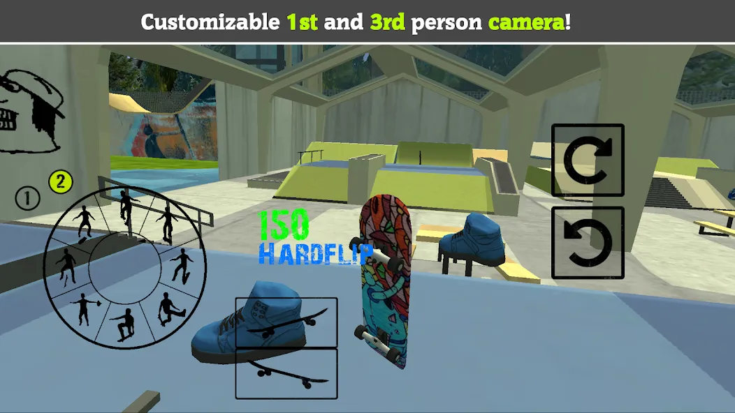 Skateboard FE3D 2 (Скейтборд 3D 2) [МОД: Все открыто, Дополнительные деньги и Меню MOD] Screenshot 3