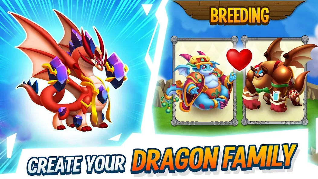 Dragon City: Mobile Adventure [МОД: Меню, Бесконечные монеты и Открытые уровни] Screenshot 1