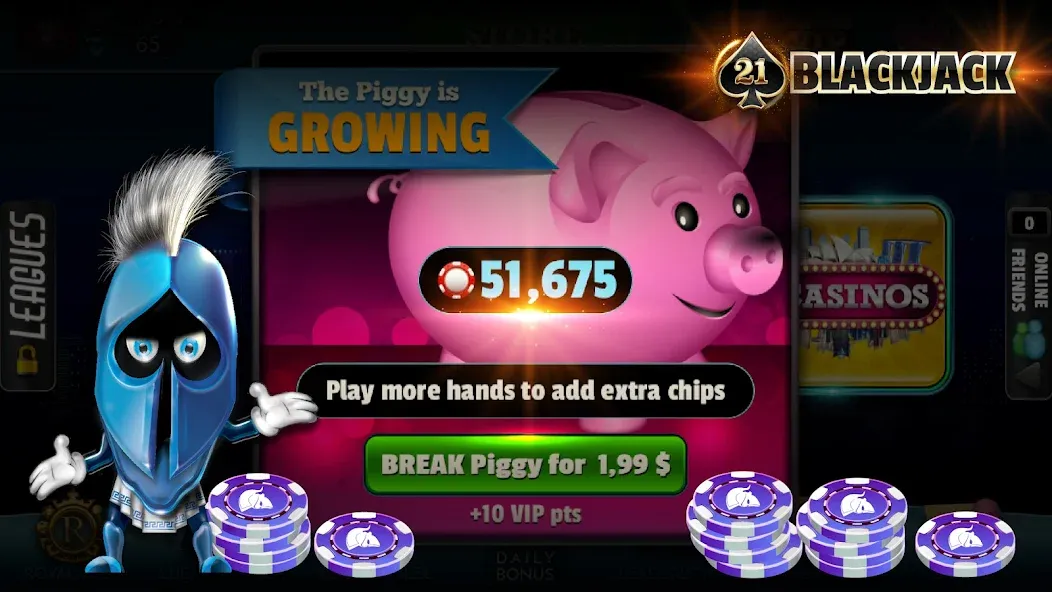 BlackJack 21 - Online Casino [МОД: Бесконечные деньги, Монеты и Мега MOD] Screenshot 5