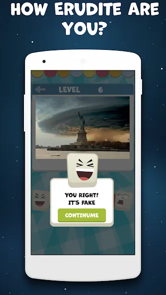 Real or Fake Test Quiz [МОД: Меню, Бесконечные монеты и Открытые уровни] Screenshot 1
