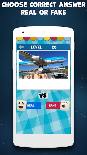 Real or Fake Test Quiz [МОД: Меню, Бесконечные монеты и Открытые уровни] Screenshot 2