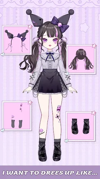 Dress Up! Shining Anime Star [МОД: Все открыто, Дополнительные деньги и Меню MOD] Screenshot 2