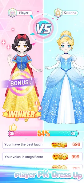Dress Up! Shining Anime Star [МОД: Все открыто, Дополнительные деньги и Меню MOD] Screenshot 5