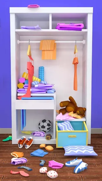 Fill the Closet: Organize Game (Фил зе Клозет) [МОД: Меню, Бесконечные монеты и Открытые уровни] Screenshot 1