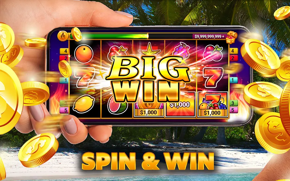 Casino Slots - Slot Machines [МОД: Меню, Бесконечные монеты и Открытые уровни] Screenshot 1