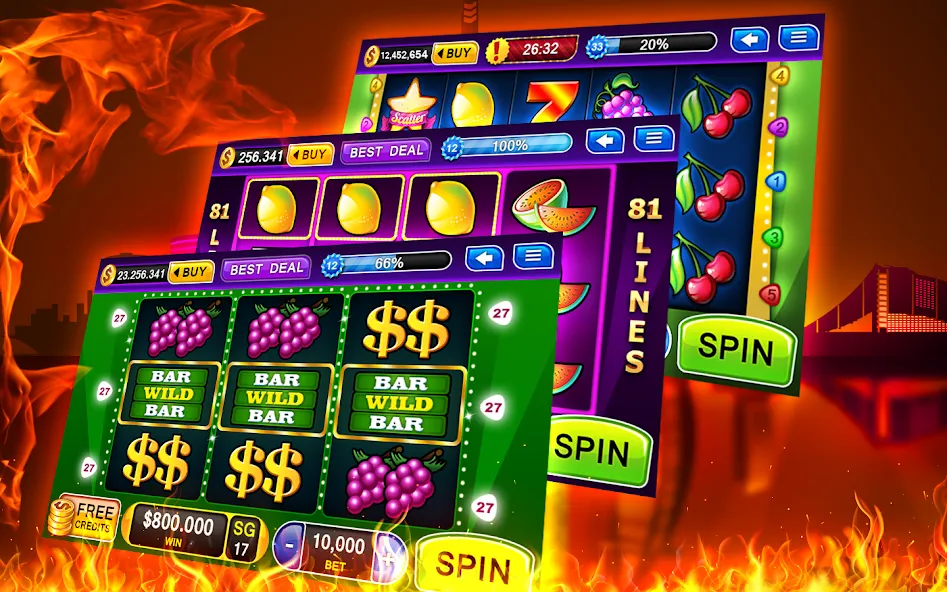 Slots - Casino Slot Machines [МОД: Все открыто, Дополнительные деньги и Меню MOD] Screenshot 4