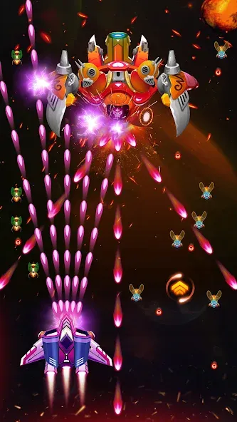 Galaxy Attack - Alien Shooter (Гэлэкси аттак) [МОД: Много денег, Монет и Все открыто] Screenshot 2