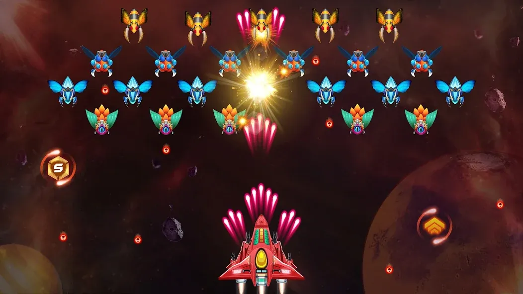Galaxy Attack - Alien Shooter (Гэлэкси аттак) [МОД: Много денег, Монет и Все открыто] Screenshot 5
