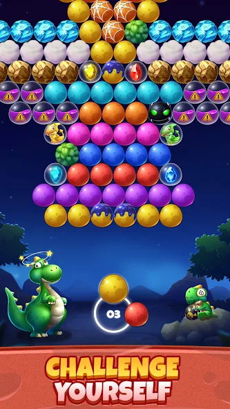 Bubble Shooter Primitive Eggs (Бабл Шутер Примитивные Яйца) [МОД: Все открыто, Дополнительные деньги и Меню MOD] Screenshot 5