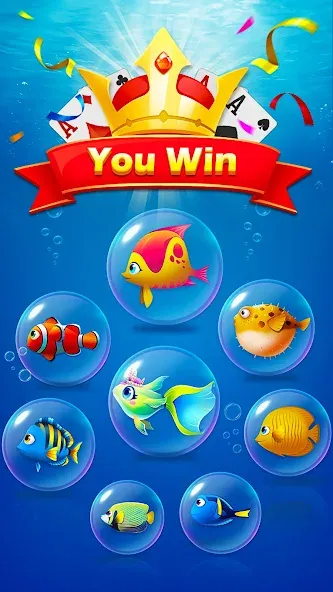 Solitaire Fish [МОД: Все открыто, Дополнительные деньги и Меню MOD] Screenshot 4