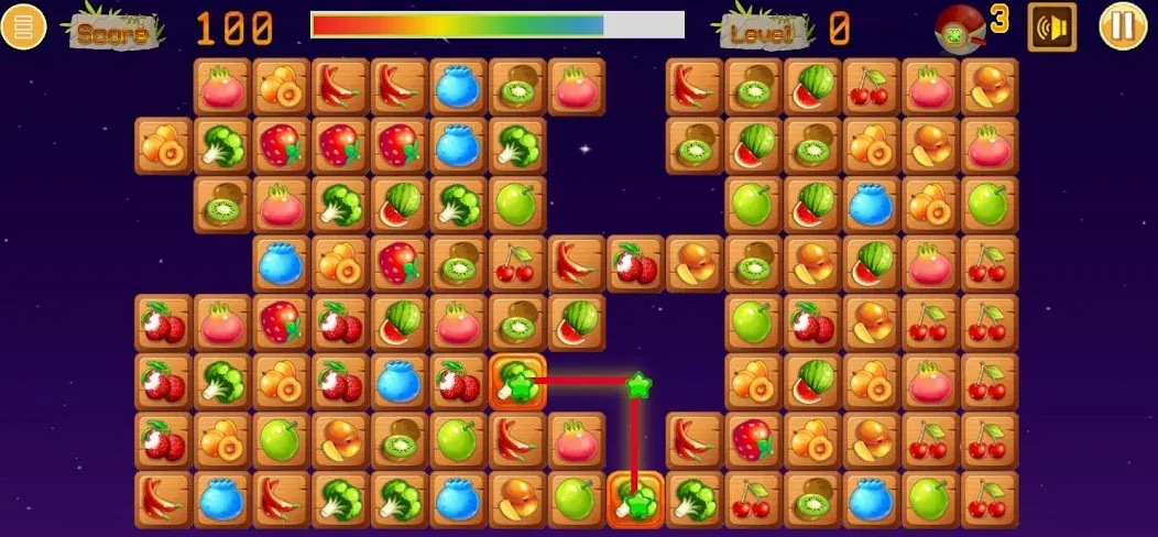 Link fruits - fruit match pair [МОД: Много монет, Открытые уровни и Мега MOD] Screenshot 5
