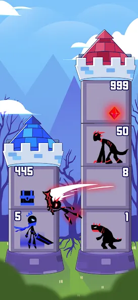 Hero Castle War: Tower Attack (Хиро Касл Вар) [МОД: Меню, Бесконечные монеты и Открытые уровни] Screenshot 1