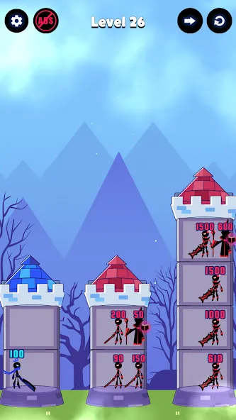 Hero Castle War: Tower Attack (Хиро Касл Вар) [МОД: Меню, Бесконечные монеты и Открытые уровни] Screenshot 4
