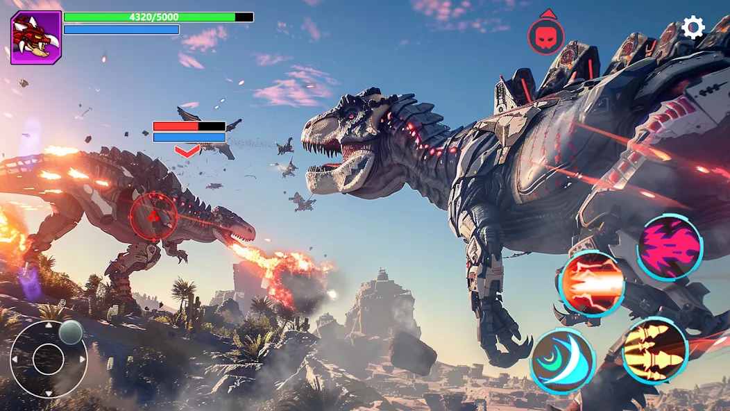 Mech War: Jurassic Dinosaur (Мех Батл) [МОД: Много монет, Открытые уровни и Мега MOD] Screenshot 5