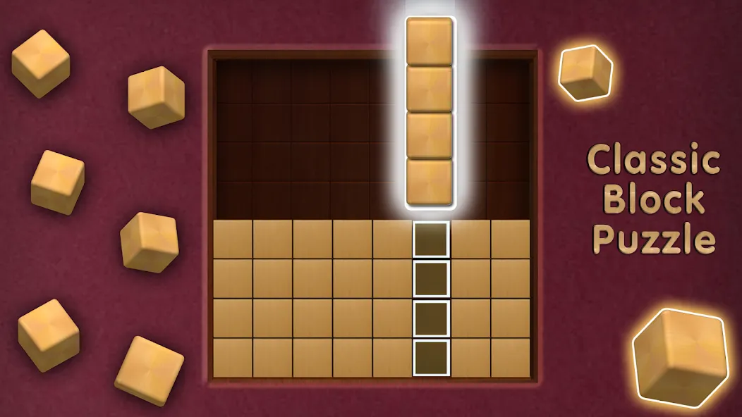Wooden Cube Block Puzzle (Деревянный кубик головоломка) [МОД: Много денег, Монет и Все открыто] Screenshot 2