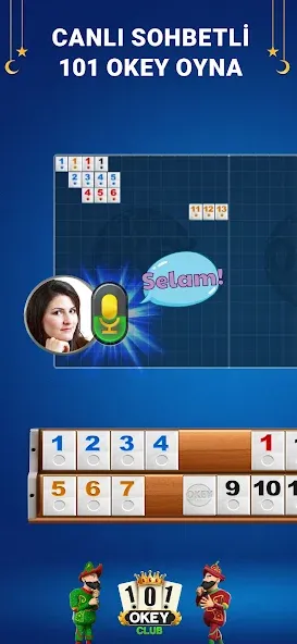 101 Okey Club: Play 101 Plus (Океи Клуб) [МОД: Меню, Бесконечные монеты и Открытые уровни] Screenshot 1