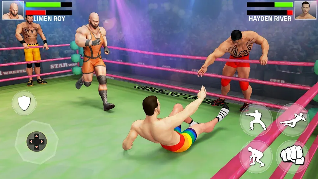 Tag Team Wrestling Game (Таг Тим Реслинг Гейм) [МОД: Много монет, Открытые уровни и Мега MOD] Screenshot 1