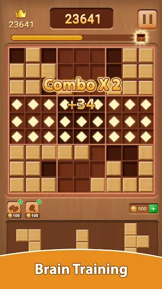 Wood Block Puzzle (Вуд Блок Пазл) [МОД: Бесконечные деньги, Монеты и Мега MOD] Screenshot 2