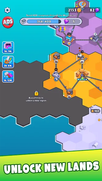 States Builder: Trade Empire (Ресурсер) [МОД: Деньги, Монеты и Меню MOD] Screenshot 4