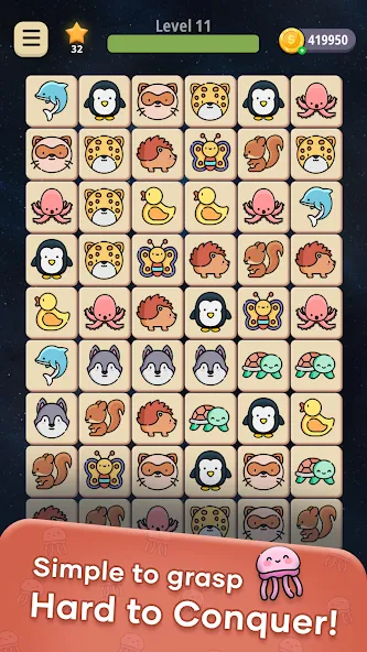Connect Animal (Коннект Энимал) [МОД: Меню, Бесконечные монеты и Открытые уровни] Screenshot 1