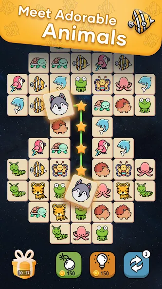 Connect Animal (Коннект Энимал) [МОД: Меню, Бесконечные монеты и Открытые уровни] Screenshot 2