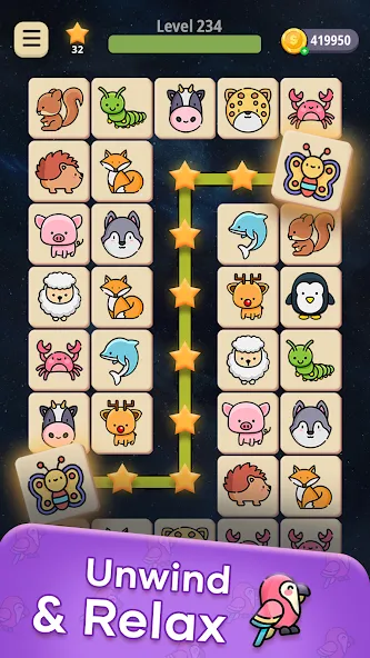 Connect Animal (Коннект Энимал) [МОД: Меню, Бесконечные монеты и Открытые уровни] Screenshot 5