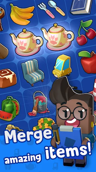 Merge Mayor - Match Puzzle (Мэрдж Мэер) [МОД: Меню, Бесконечные монеты и Открытые уровни] Screenshot 4