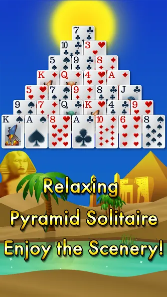 Pyramid Solitaire - Egypt (Пирамиды пасьянс) [МОД: Деньги, Монеты и Меню MOD] Screenshot 1