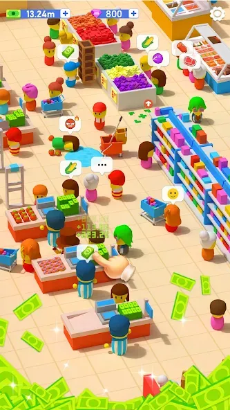 My Idle Supermarket Simulator (Мой Айдл Стор) [МОД: Деньги, Монеты и Меню MOD] Screenshot 3