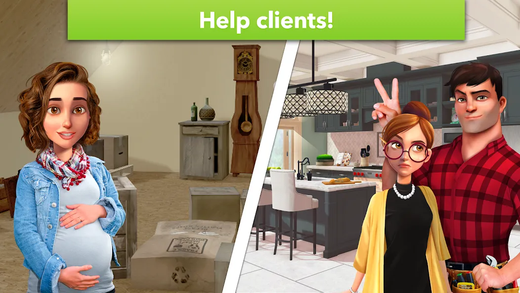 Home Design Makeover (Хоум Дизайн Мейковер) [МОД: Меню, Бесконечные монеты и Открытые уровни] Screenshot 4
