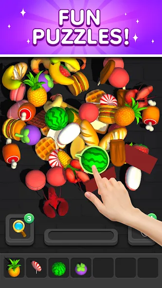 Match 3D - Tile Triple Puzzle (Матч 3Д) [МОД: Деньги, Монеты и Меню MOD] Screenshot 2