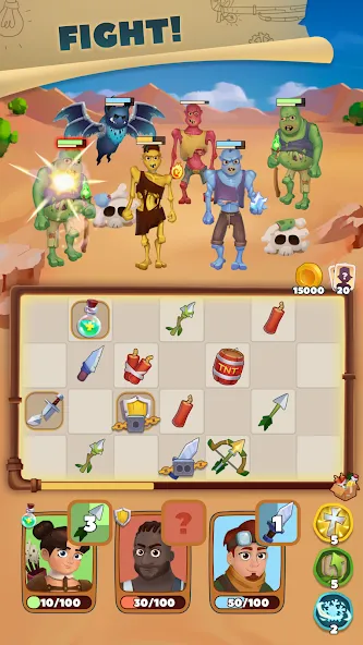 Merge Battles: Puzzle Combat (Мердж Баттлс) [МОД: Все открыто, Дополнительные деньги и Меню MOD] Screenshot 2