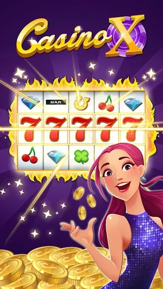 Casino X (Казино Икс) [МОД: Много монет, Открытые уровни и Мега MOD] Screenshot 1