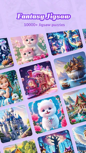 Fantasy Jigsaw - HD Puzzle (Фэнтези Пазл) [МОД: Меню, Бесконечные монеты и Открытые уровни] Screenshot 1