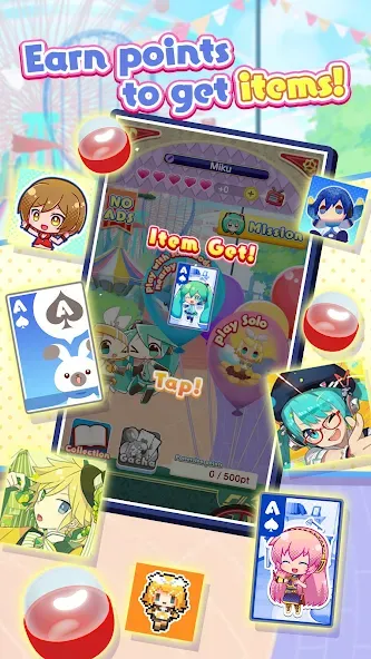Hatsune Miku Tycoon (Хацуне Мику Тайкун) [МОД: Меню, Бесконечные монеты и Открытые уровни] Screenshot 4