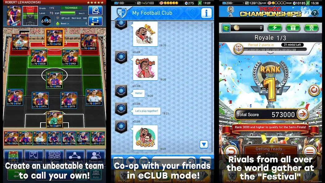 eFootball™  CHAMPION SQUADS (Игровой режим настоящего футбола  Чемпионские команды) [МОД: Меню, Бесконечные монеты и Открытые уровни] Screenshot 3
