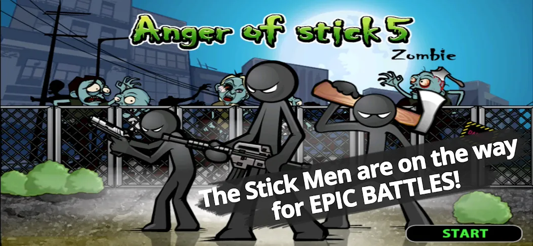 Anger of stick 5 : zombie (Ангер оф стик 5) [МОД: Бесконечные деньги, Монеты и Мега MOD] Screenshot 1