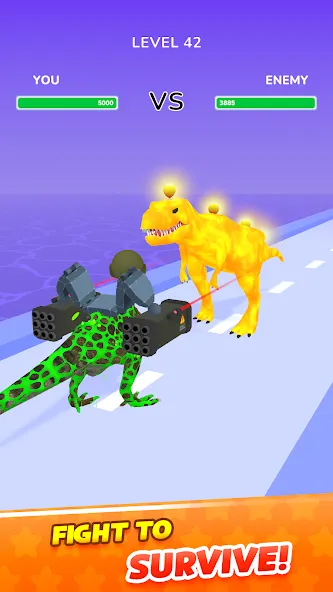 Dino Evolution Run 3D (Дино Эволюция Ран 3Д) [МОД: Бесконечные деньги, Монеты и Мега MOD] Screenshot 3