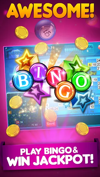 Bingo 90 Live : Vegas Slots (Бинго 90 Лайв) [МОД: Все открыто, Дополнительные деньги и Меню MOD] Screenshot 3