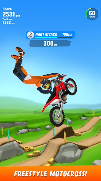 Max Air Motocross (Макс Эйр Мотокросс) [МОД: Бесконечные деньги, Монеты и Мега MOD] Screenshot 1