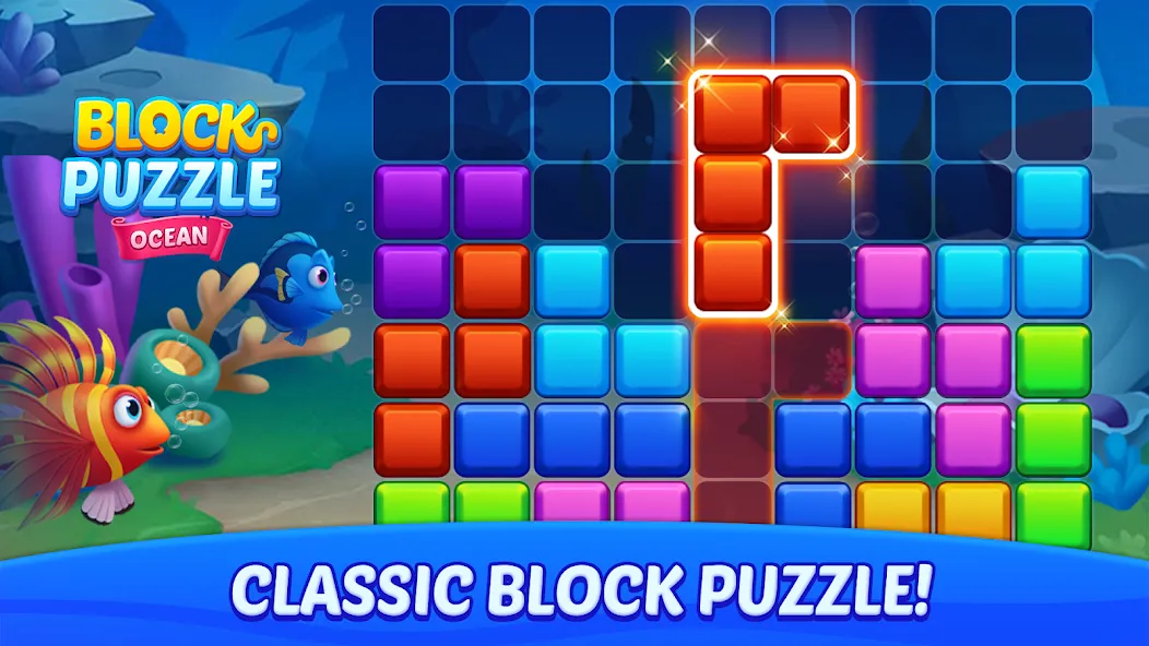 Block Puzzle Ocean [МОД: Бесконечные деньги, Монеты и Мега MOD] Screenshot 1